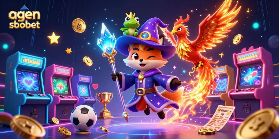 Engage in thrilling sports betting with agen sbobet amidst a dazzling 3D fantasy scene.