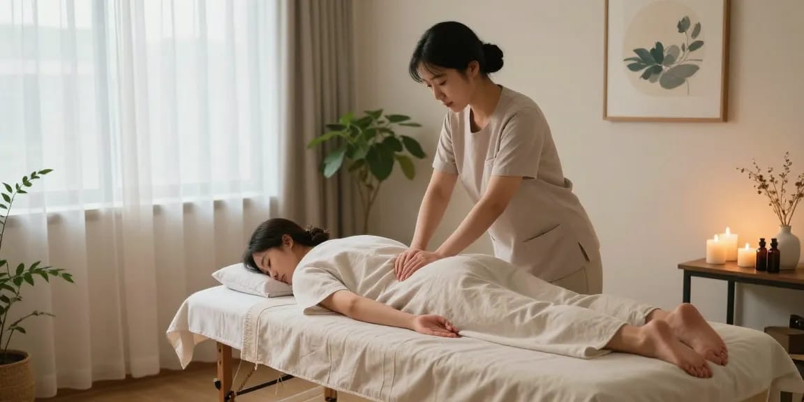 Experience a relaxing 강남출장마사지 with a skilled therapist in a tranquil home setting.
