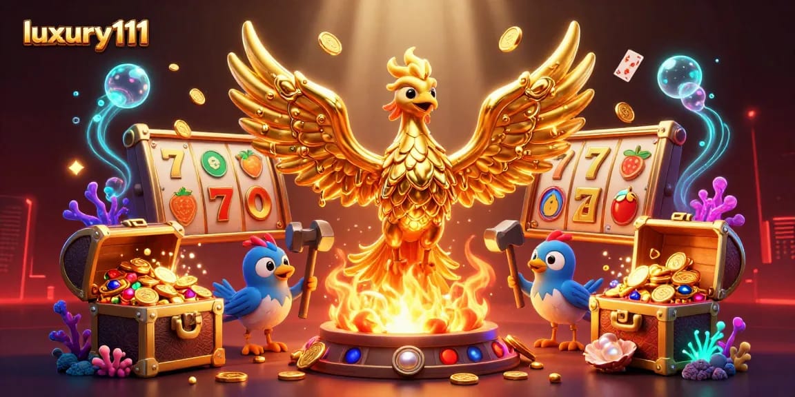 Engage with luxury111 through immersive slots showcasing molten metal phoenix and gold reinforcements.