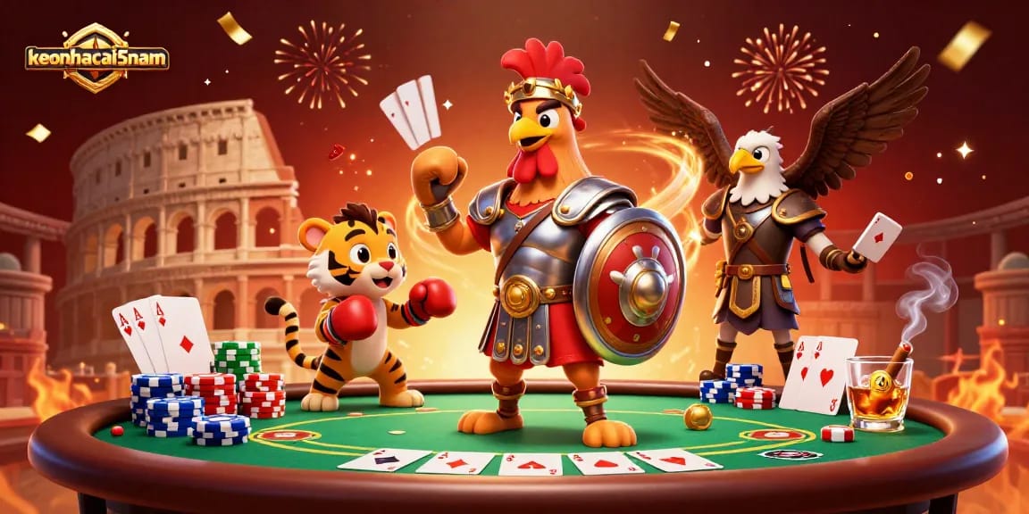 Engage with strategic betting at keonhacai5nam featuring poker chips and a thrilling casino atmosphere.