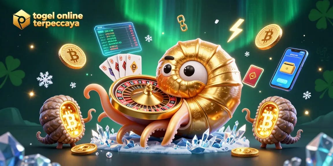 Experience winning with togel online terpercaya in this vibrant 3D casino illustration showcasing dynamic gambling elements.