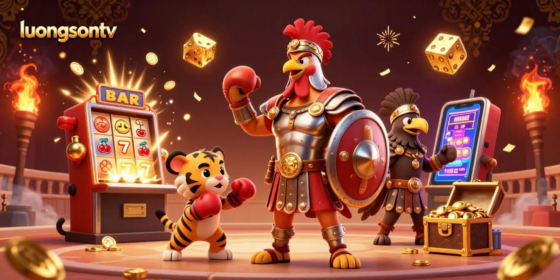 Participate in thrilling games with luongsontv featuring vibrant scenes of casino excitement.