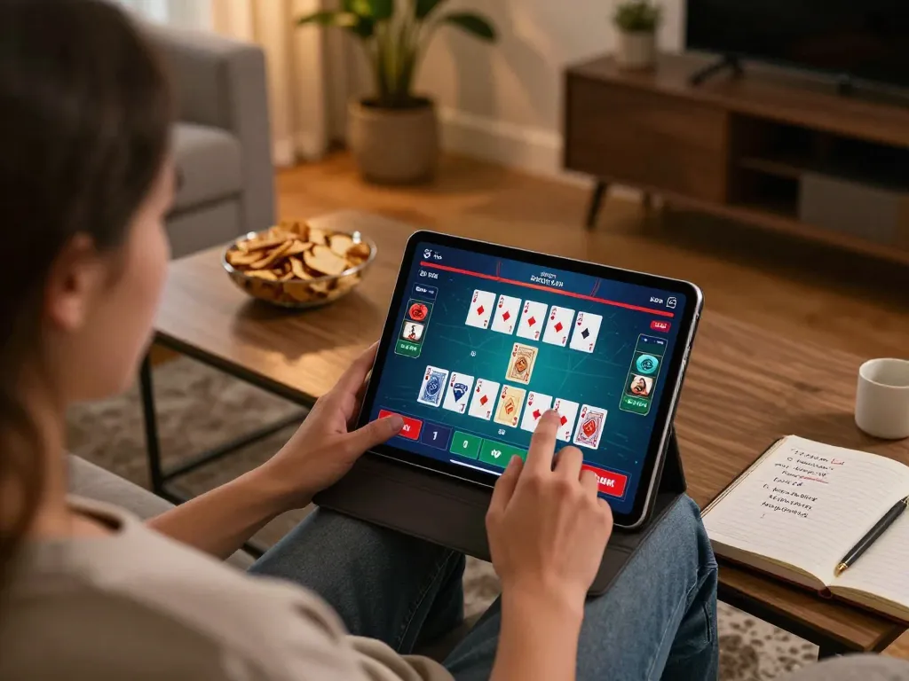 Player engaging in blackjack on 98win's online platform, showcasing vibrant game interface.