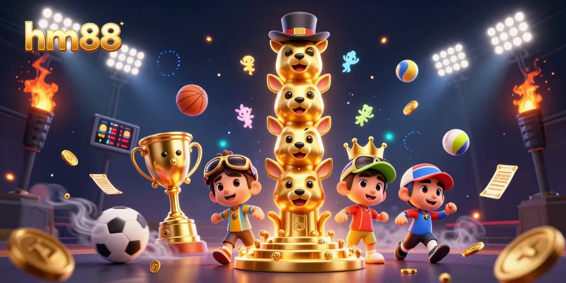 Experience thrilling gameplay with the hm88 casino showcase in vibrant 3D illustration.