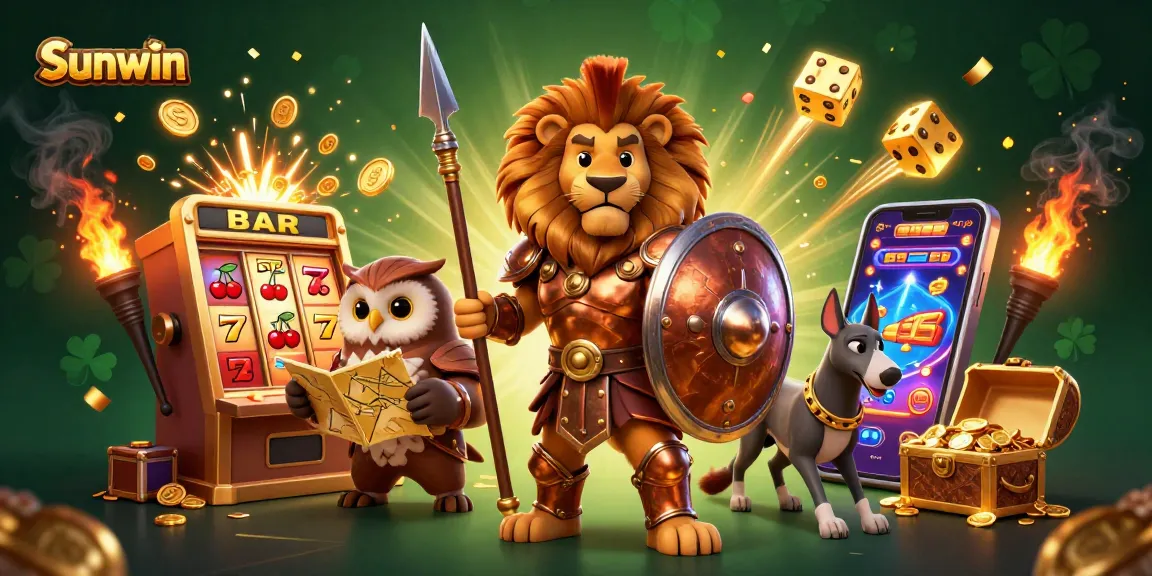 Spin the reels and discover winning opportunities in Sunwin's vibrant 3D casino scene.