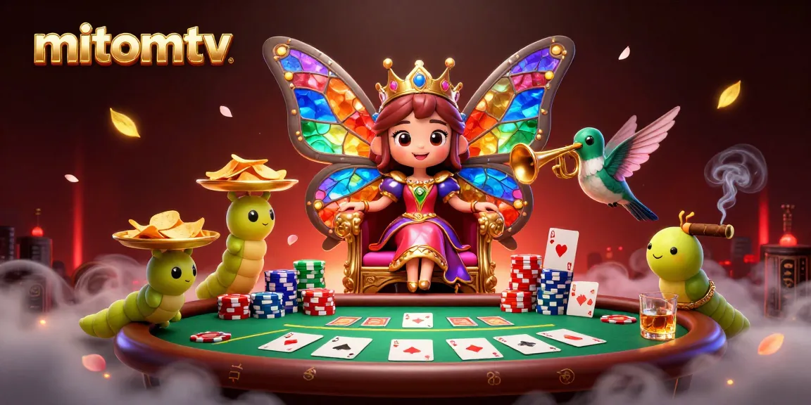 Experience thrilling moments at mitomtv with colorful poker elements and stunning characters.