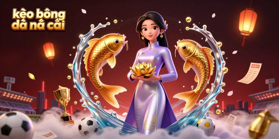 Bet on kèo bóng đá nhà cái with an elegant Asian woman amidst vibrant sports betting elements.