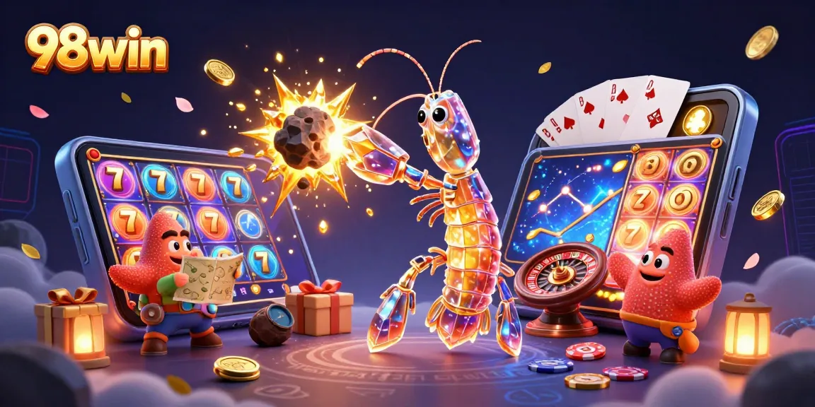 Engage with immersive gaming action at 98win, featuring dynamic casino elements and vibrant visuals.