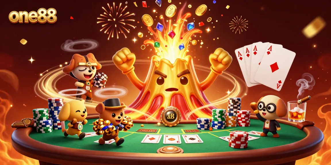 Experience the thrilling action at one88 casino, where treasures erupt from a volcano!
