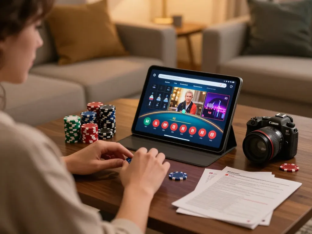 Engage in llwin Download for online gambling using tablet while enjoying a cozy home setup