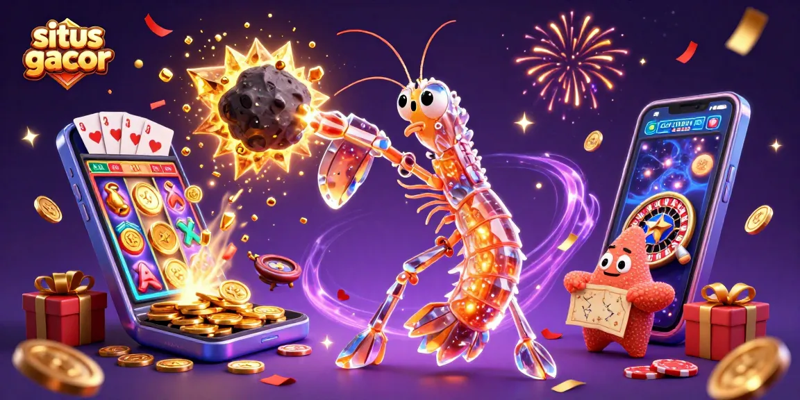 Experience the thrill of situs gacor with an action-packed 3D casino scene bursting with excitement.