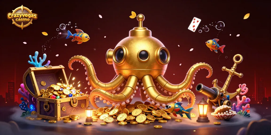 Experience thrilling gameplay at crazyvegas casino with a vibrant underwater scene filled with treasures and action!