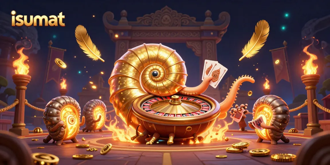 Experience the thrill of isumat with a vibrant 3D nautilus roulette wheel and dynamic casino elements.