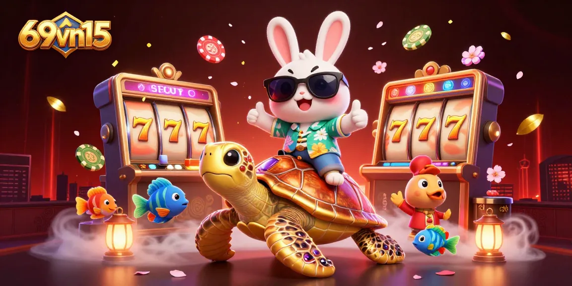 Engage with 69vn15 as the lucky rabbit and golden turtle enhance your casino experience with vibrant action.