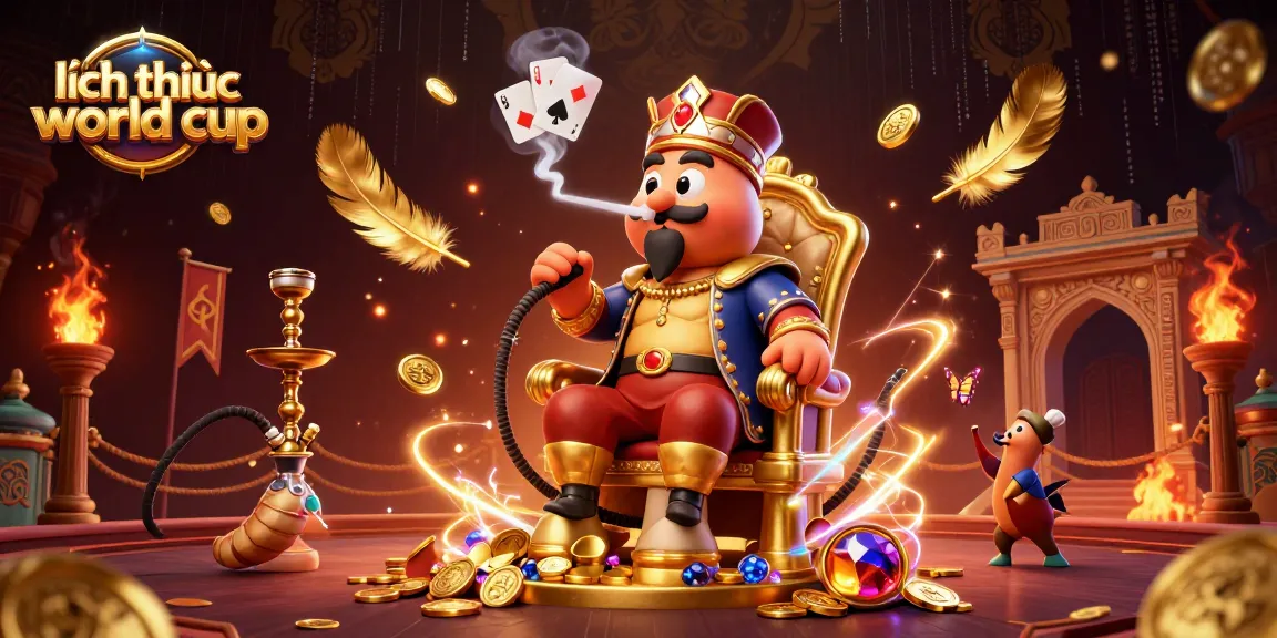 Experience the excitement of lịch thi đấu world cup with a vibrant 3D rendering of gambling elements and symbols.