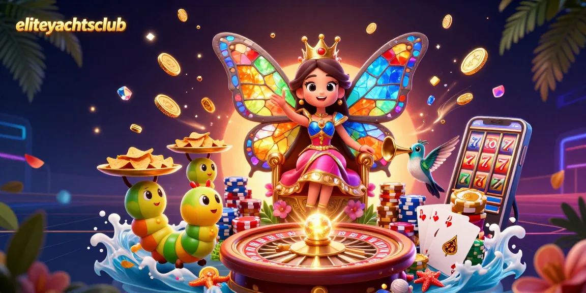 Experience eliteyachtsclub in an exhilarating 3D casino scene with vibrant characters and dynamic game elements.
