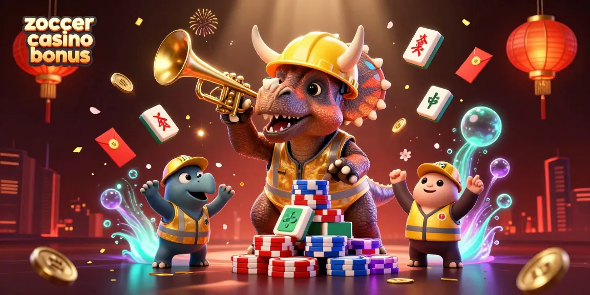 Experience the excitement of the zoccer casino bonus in this vibrant celebration, showcasing colorful elements and fun characters.