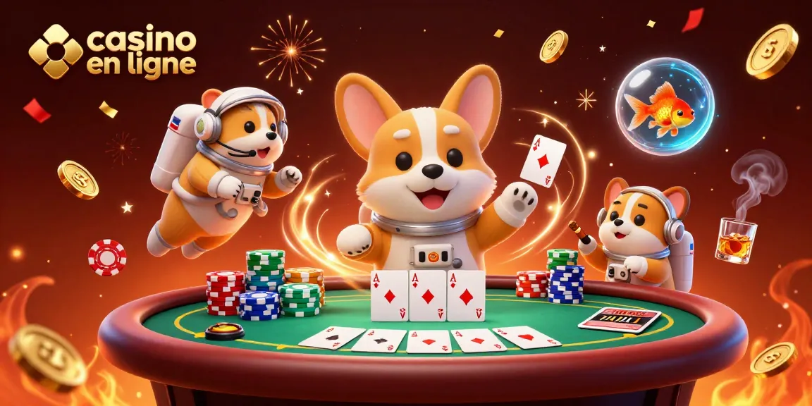 Profitez des jeux passionnants de casino en ligne avec un corgi astronaute flottant dans un casino spatial
