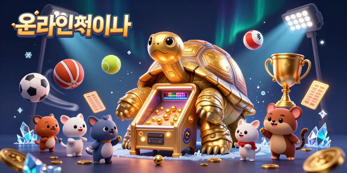 온라인사이트에서 즐길 수 있는 카지노 게임을 나타내는 상징적인 요소들로 가득 찬 3D 일러스트
