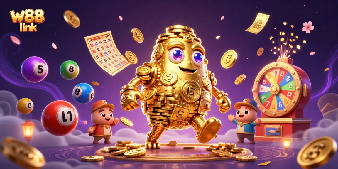 Experience the thrill of betting with the w88 link in this vibrant illustration.