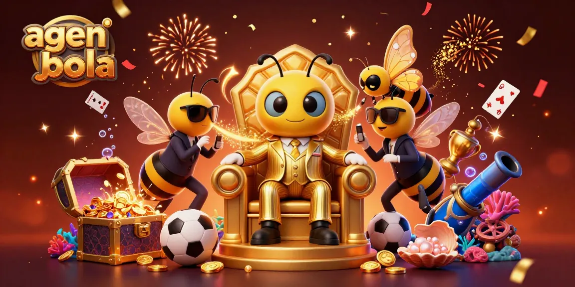 Engage in sports betting with agen judi bola visuals capturing action and excitement in vibrant illustration.