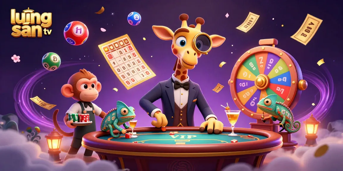 Engage in gaming excitement with lương sơn tv's vibrant, dynamic illustration showcasing exhilarating casino elements.
