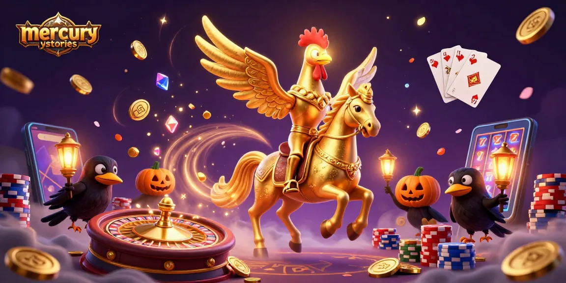 Experience mercurystories in this vibrant casino scene with gold coins and interactive gameplay.