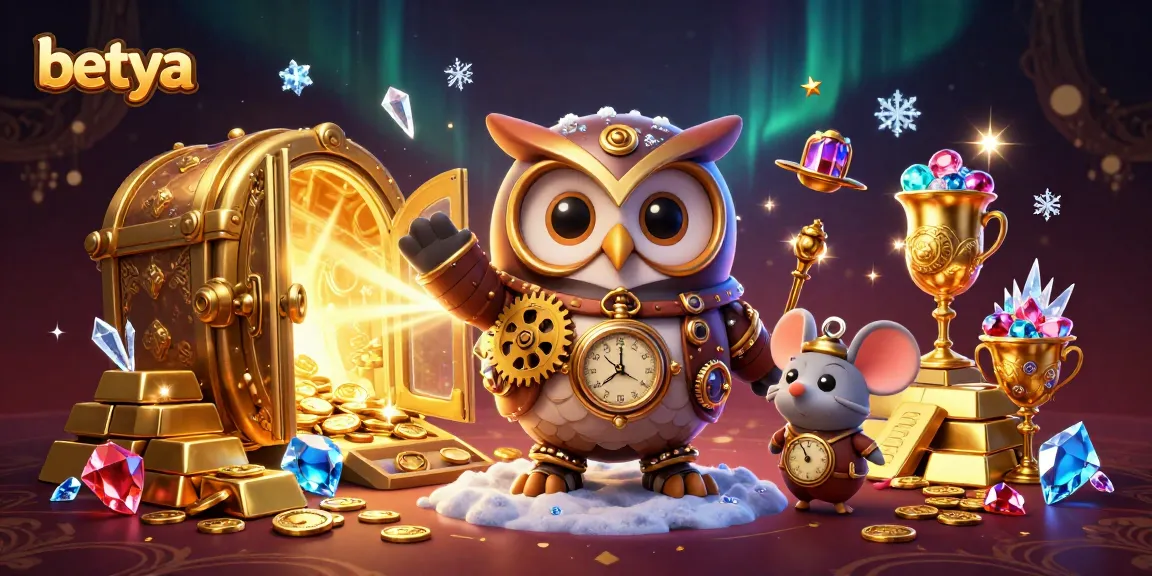 Engage with Betya's thrilling casino world featuring a time-traveling owl and treasures.