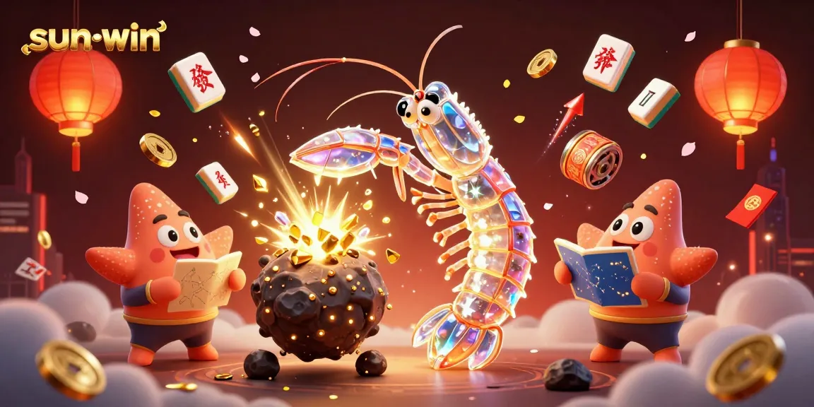 Experience fortune and thrill with sun-win as the samurai mantis shrimp punches through treasure-filled asteroids.