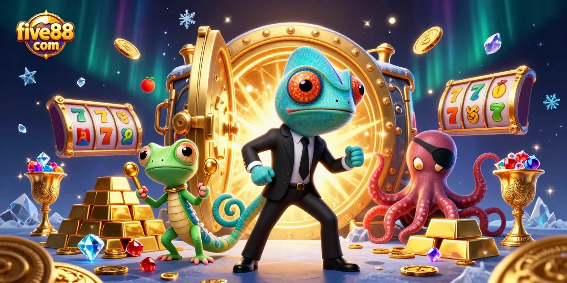 Experience thrilling slot adventures at five88 com with colorful characters and golden treasures!