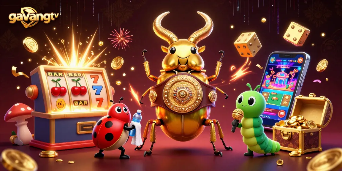 Experience thrilling action with gavangtv featuring animated casino characters and vibrant gaming elements.