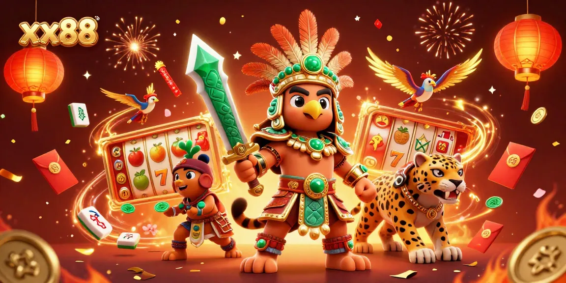 Spin and win with xx88's vibrant slot games featuring unique characters and designs.