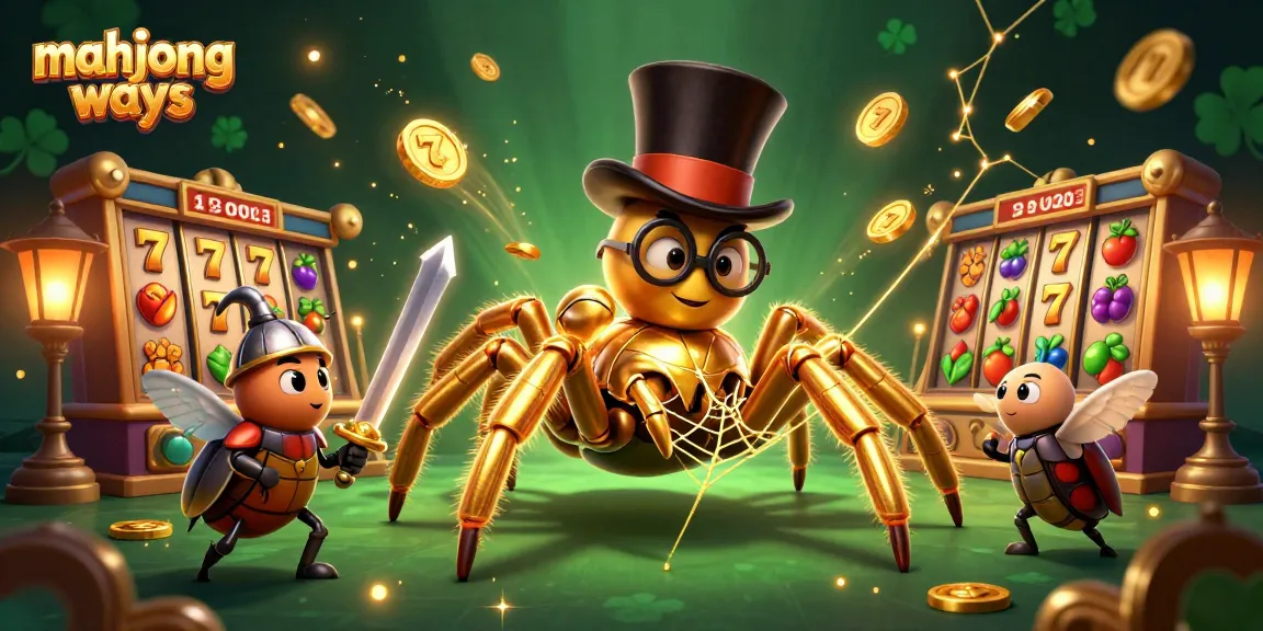 Engage in mahjong ways with a vibrant 3D casino scene featuring rich characters and dynamic slot elements.