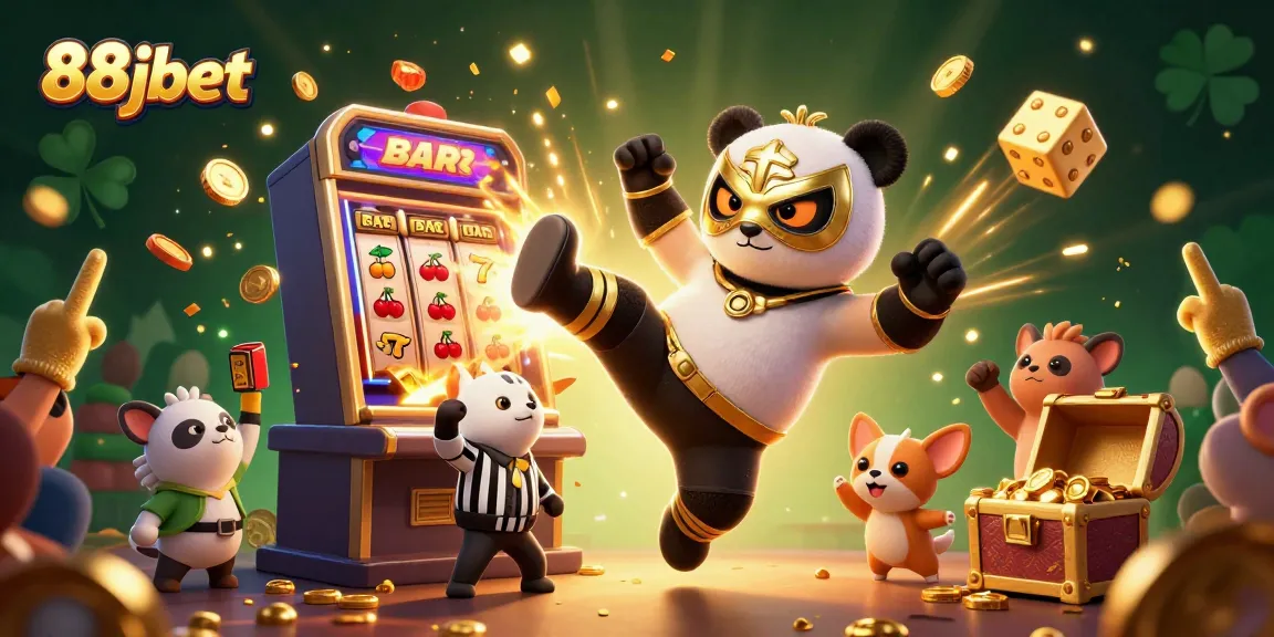 Experience thrilling gameplay at 88jbet with a vibrant casino scene featuring animated characters and exciting game elements.