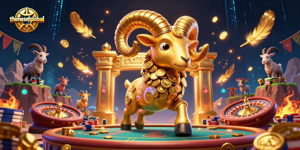 Experience thrilling action with thetimesofglobal's golden ram and vibrant casino elements.