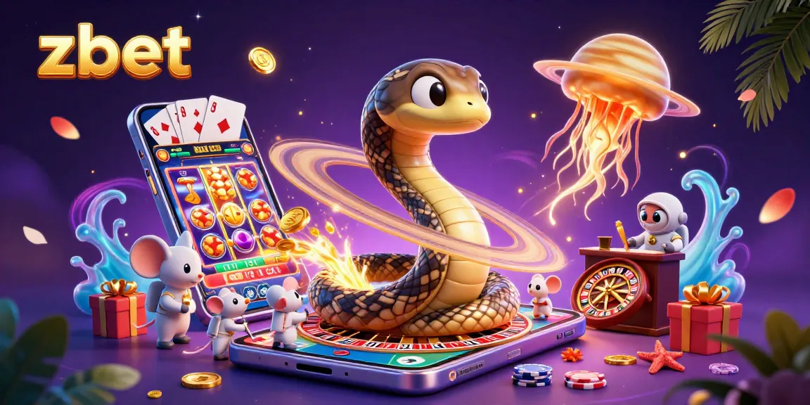 Bet big with zbet in a vibrant casino universe featuring cosmic characters and dynamic game elements.