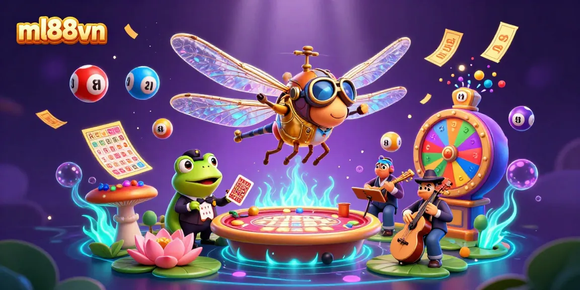 Engage in the excitement of ml88vn through 3D digital casino art featuring vibrant characters and dynamic gaming elements.