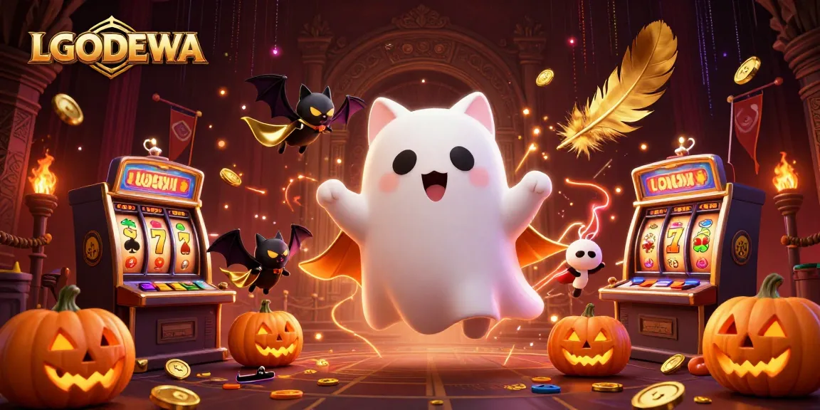 Experience the winning thrill at LGODEWA with enchanting slot games illuminated in a haunted casino adventure.