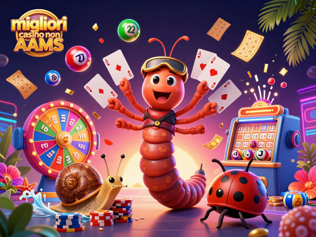 Gioca ai migliori casino non AAMS con un dealer cartoon e divertenti elementi di gioco in un'atmosfera vivace.