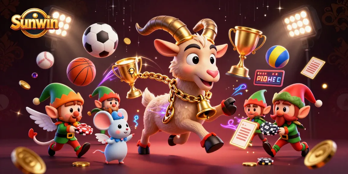 Experience thrilling action at Sunwin casino with festive Krampus goat and mischievous elves.