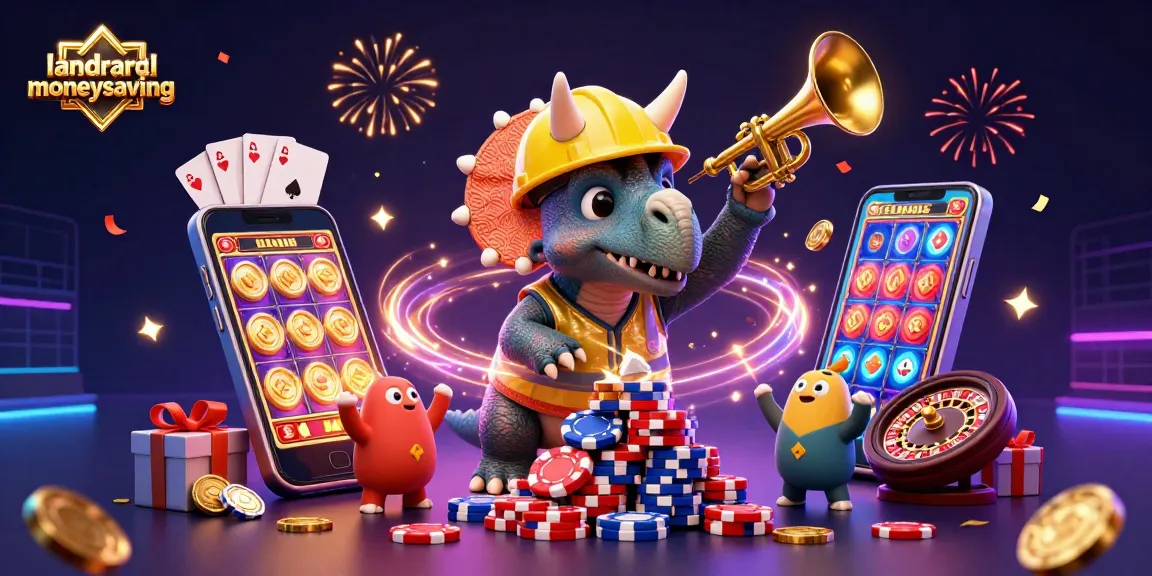 Engage in captivating gameplay at landlordmoneysaving with vibrant 3D characters and festive casino elements.
