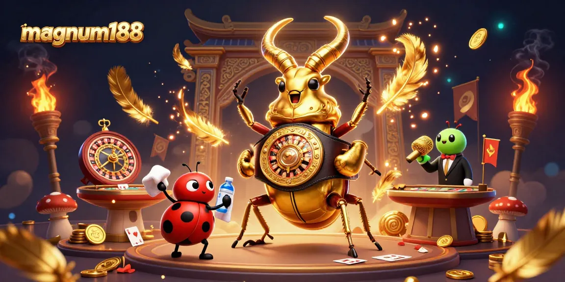 Experience the excitement of magnum188 with a dynamic casino showdown featuring vibrant characters and a rich betting atmosphere.