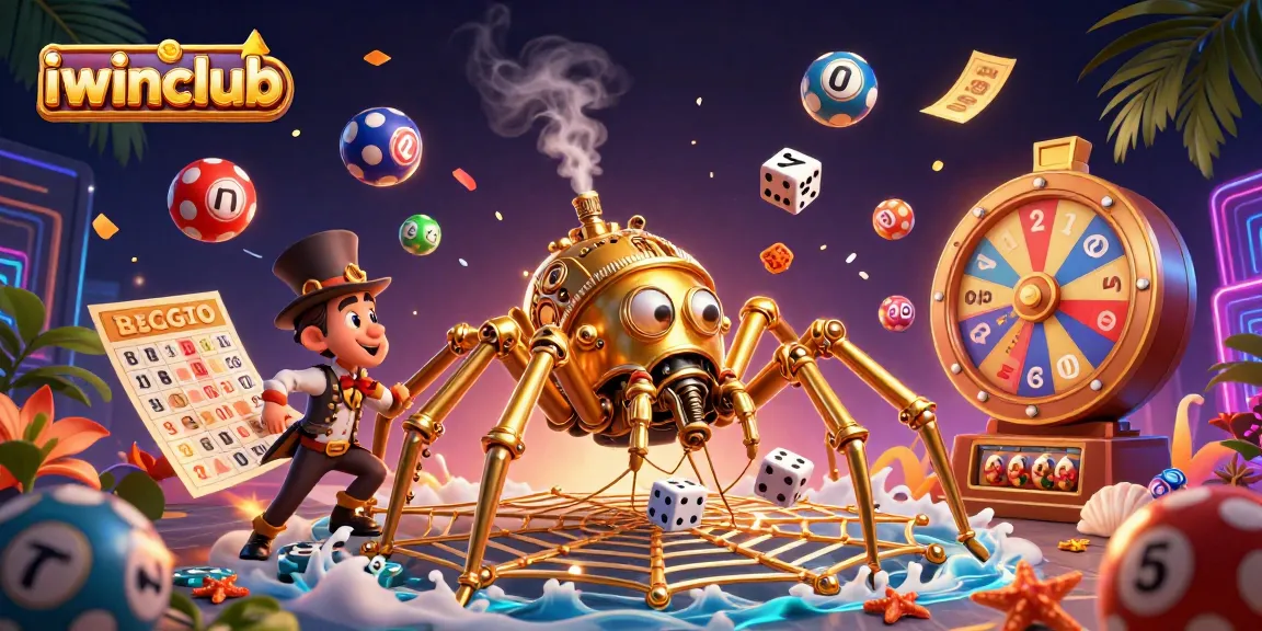 Play thrilling games at iwinclub with a vibrant steampunk-themed casino scene full of excitement.