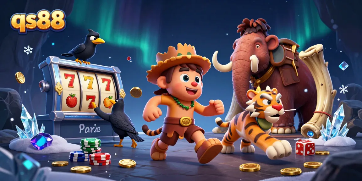 Experience thrilling action with qs88 at a prehistoric casino filled with vibrant games and golden prizes.