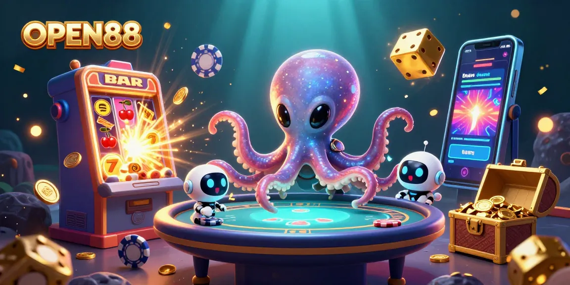 Engage with the thrilling games at OPEN88, featuring vibrant 3D casino action with a unique alien theme.