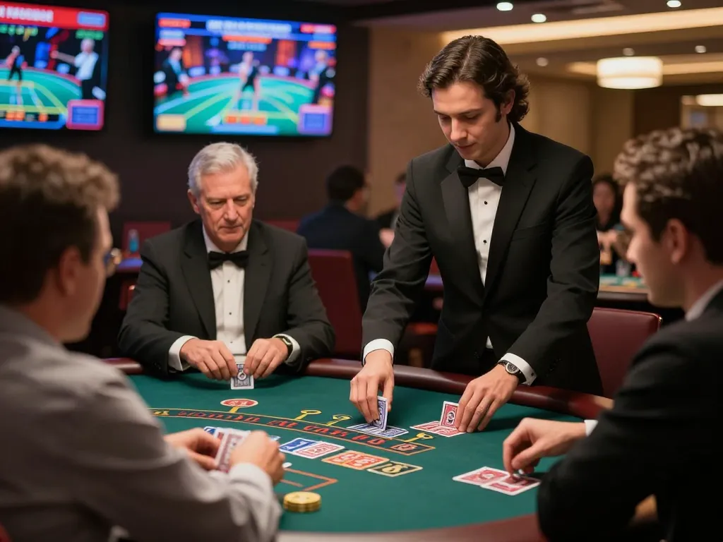 Players enjoying a thrilling blackjack game at Vin 88's elegant live casino.