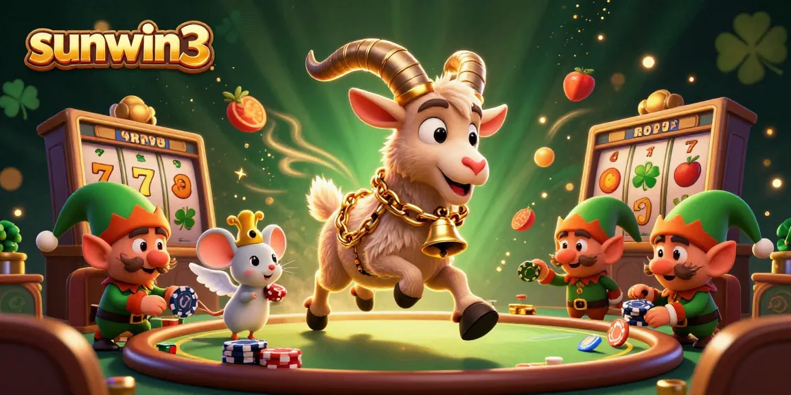 Experience exciting games at sunwin3 with the engaging Krampus goat and whimsical characters stealing the show in this festive casino.