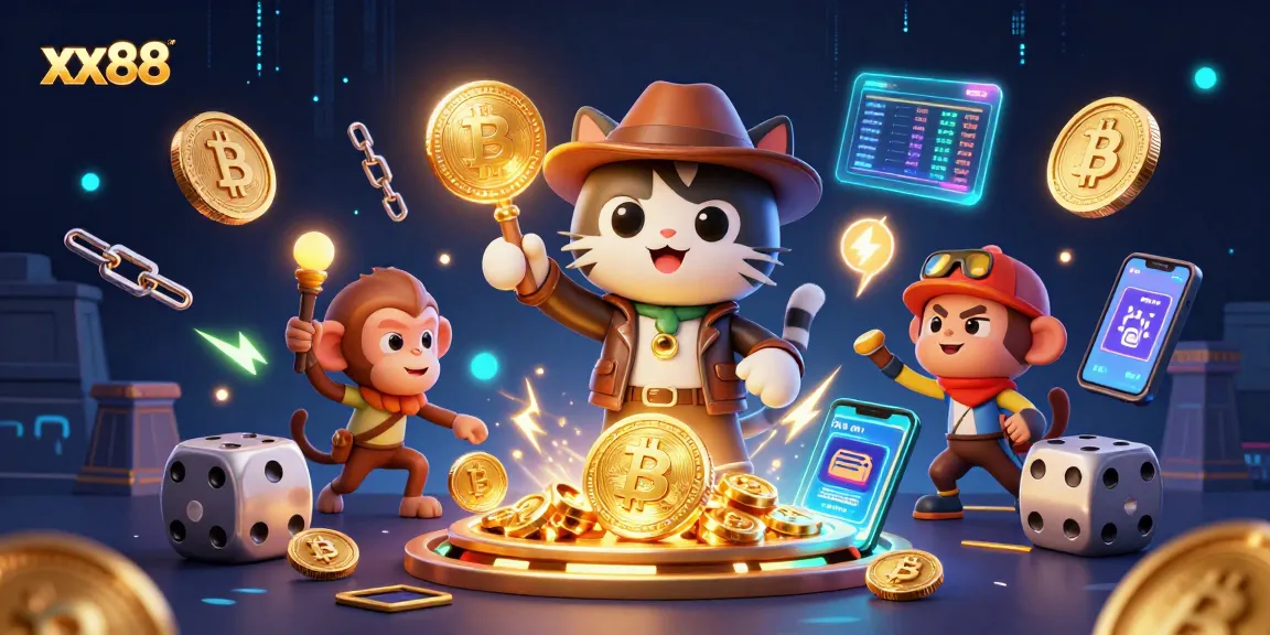 Engage with xx88's thrilling casino adventure featuring golden artifacts and crypto elements.
