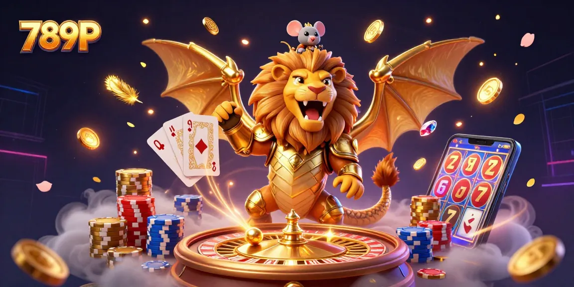 Engage in thrilling gameplay at 789P with a vibrant 3D illustration showcasing casino excitement.