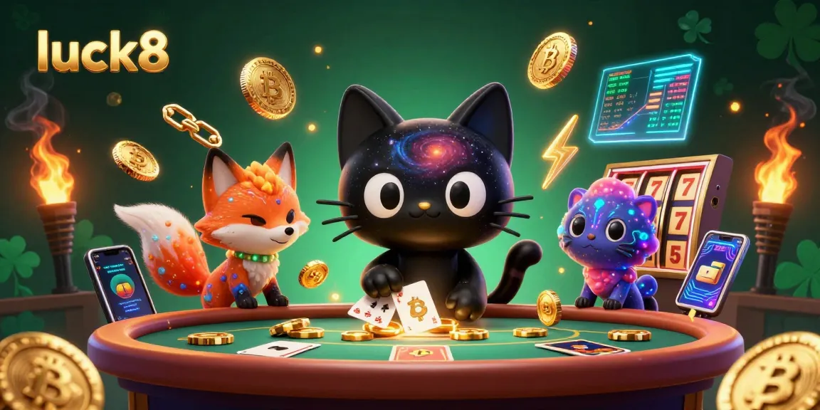 Engage in thrilling casino adventures with luck8's cosmic gaming experience featuring vibrant characters and elements.